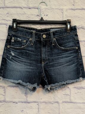 AG "The Bryn" Ex-boyfriend Cutoffs Dark Wash Denim Shorts - Size 24